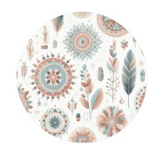 Pastel-boho-pattern Mini Round Pill Box