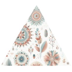 Pastel-boho-pattern Wooden Puzzle Triangle