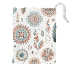 Pastel-boho-pattern Drawstring Pouch (4xl)