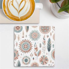 Pastel-boho-pattern Uv Print Square Tile Coaster 