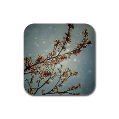 Dreamy Nature Motif Rubber Square Coaster (4 Pack)