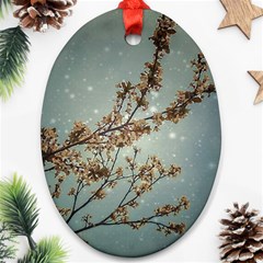 Dreamy Nature Motif Oval Ornament (two Sides)