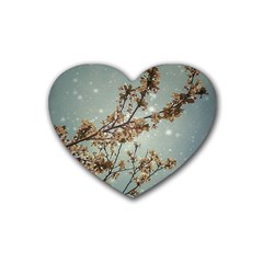 Dreamy Nature Motif Rubber Coaster (heart)