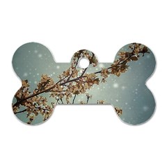 Dreamy Nature Motif Dog Tag Bone (one Side)