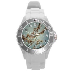 Dreamy Nature Motif Round Plastic Sport Watch (l)