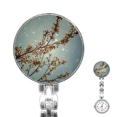 Dreamy Nature Motif Stainless Steel Nurses Watch