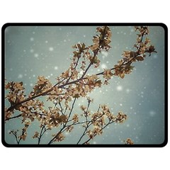 Dreamy Nature Motif Two Sides Fleece Blanket (large)