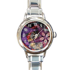 Stars Christmas Advent Round Italian Charm Watch