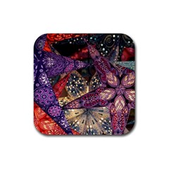 Stars Christmas Advent Rubber Coaster (square)