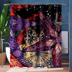 Stars Christmas Advent Shower Curtain 60  X 72  (medium)  by Paksenen