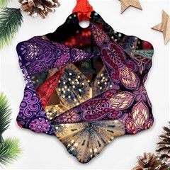 Stars Christmas Advent Snowflake Ornament (two Sides)