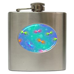 Christmas Pattern Hip Flask (6 Oz)