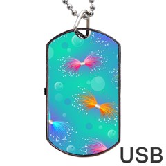 Christmas Pattern Dog Tag Usb Flash (one Side)