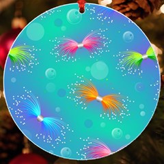 Christmas Pattern Uv Print Acrylic Ornament Round