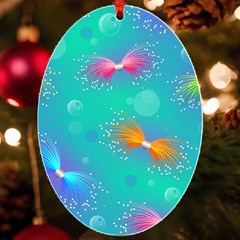 Christmas Pattern Uv Print Acrylic Ornament Oval