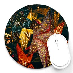 Star Lantern Lighting Round Mousepad