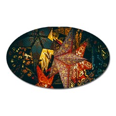 Star Lantern Lighting Oval Magnet