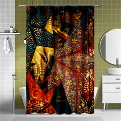 Star Lantern Lighting Shower Curtain 48  X 72  (small) 