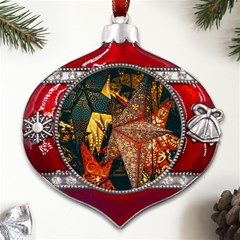 Star Lantern Lighting Metal Snowflake And Bell Red Ornament