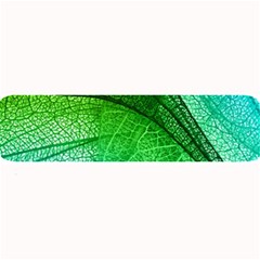 3d Leaves Texture Sheet Blue Green Large Bar Mat