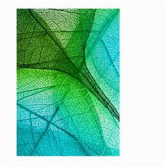 3d Leaves Texture Sheet Blue Green Large Garden Flag (two Sides)