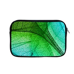 3d Leaves Texture Sheet Blue Green Apple Macbook Pro 13  Zipper Case