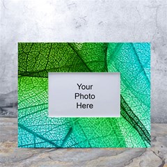 3d Leaves Texture Sheet Blue Green White Tabletop Photo Frame 4 x6 