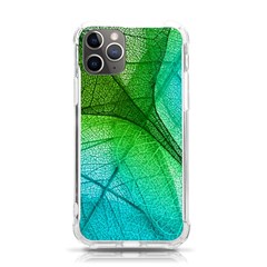 3d Leaves Texture Sheet Blue Green Iphone 11 Pro 5 8 Inch Tpu Uv Print Case