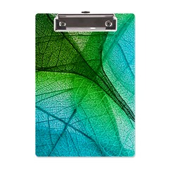 3d Leaves Texture Sheet Blue Green A5 Acrylic Clipboard