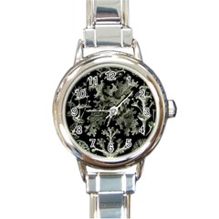 Weave Haeckel Lichenes Photobionten Round Italian Charm Watch