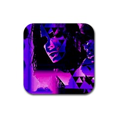 Counting Coup Ultraviolet Rubber Coaster (square)