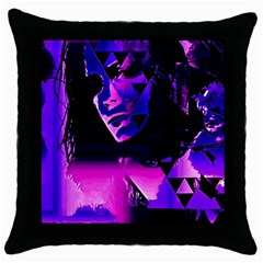 Counting Coup Ultraviolet Throw Pillow Case (black) by MRNStudios