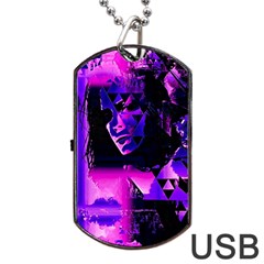 Counting Coup Ultraviolet Dog Tag Usb Flash (one Side)