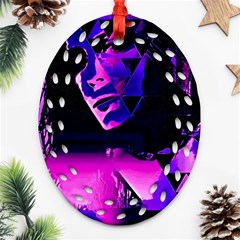 Counting Coup Ultraviolet Ornament (oval Filigree)