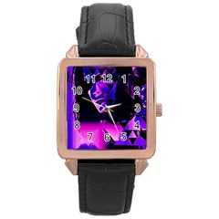 Counting Coup Ultraviolet Rose Gold Leather Watch 