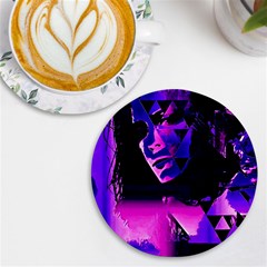 Counting Coup Ultraviolet Uv Print Round Tile Coaster