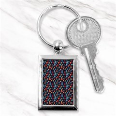 Vintage Style Christmas Decoration Pattern Motif Key Chain (rectangle)