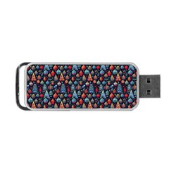 Vintage Style Christmas Decoration Pattern Motif Portable Usb Flash (one Side)