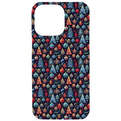 Vintage Style Christmas Decoration Pattern Motif Iphone 15 Pro Max Black Uv Print Pc Hardshell Case by dflcprintsclothing