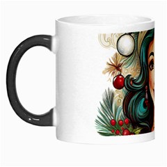 Young Woman With Santa Claus Clothes Isolated Illustration Wb Morph Mug