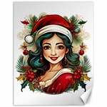 Young Woman With Santa Claus Clothes Isolated Illustration Wb Canvas 12  x 16  11.86 x15.41  Canvas - 1