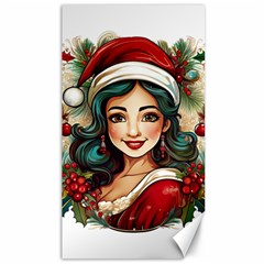 Young Woman With Santa Claus Clothes Isolated Illustration Wb Canvas 40  X 72 