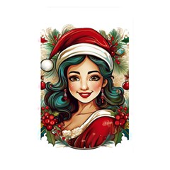 Young Woman With Santa Claus Clothes Isolated Illustration Wb Memory Card Reader (rectangular)