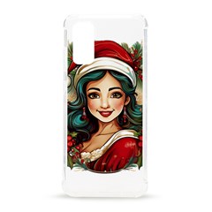 Young Woman With Santa Claus Clothes Isolated Illustration Wb Samsung Galaxy S20 6 2 Inch Tpu Uv Case