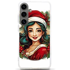 Young Woman With Santa Claus Clothes Isolated Illustration Wb Samsung Galaxy S24 Ultra 6 9 Inch Tpu Uv Case by dflcprintsclothing