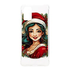 Young Woman With Santa Claus Clothes Isolated Illustration Wb Samsung Galaxy S20 Plus 6 7 Inch Tpu Uv Case