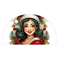 Young Woman With Santa Claus Clothes Isolated Illustration Wb Anti Scalding Pot Cap