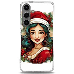 Young Woman With Santa Claus Clothes Isolated Illustration Wb Samsung Galaxy S24 6 2 Inch Tpu Uv Case by dflcprintsclothing