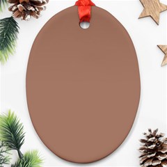 Mocha Mousse Hex Code #a47864 Ornament (oval) by dressshop