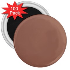 Mocha Mousse Hex Code #a47864 3  Magnets (100 Pack) by dressshop